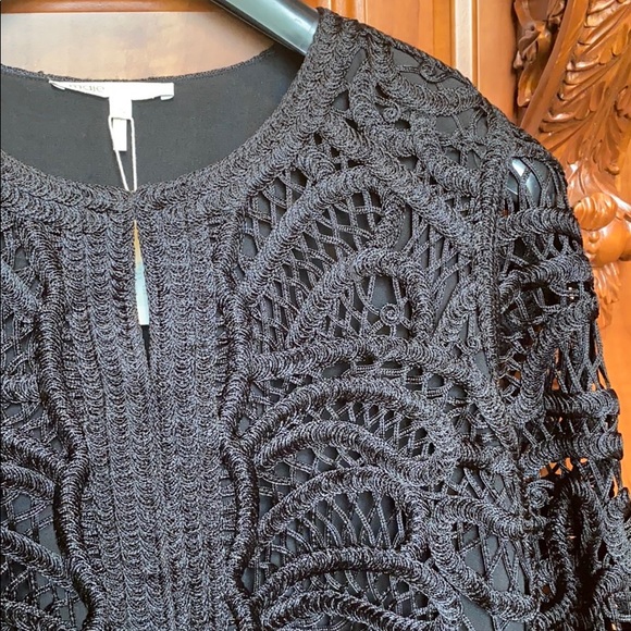 MAJE Embellished Crochet Magic Open Coat - Picture 4 of 7